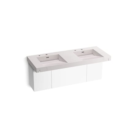 Kohler Constellation 60In Wall-Mount Basin Lavatory System In Et Statuario 81030-BPW-KES